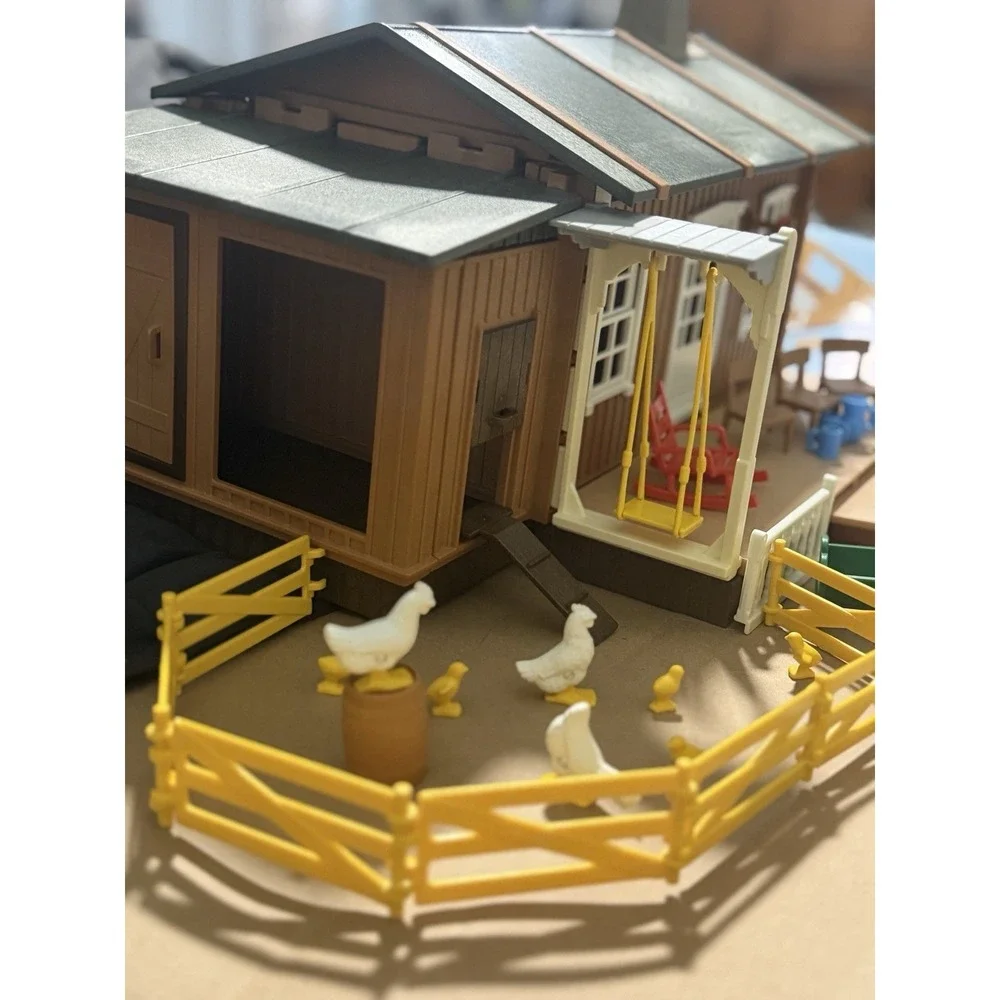 Playmobil 3769 Farmhouse Homestead 1987 No Figures - Many Rare Pieces!
